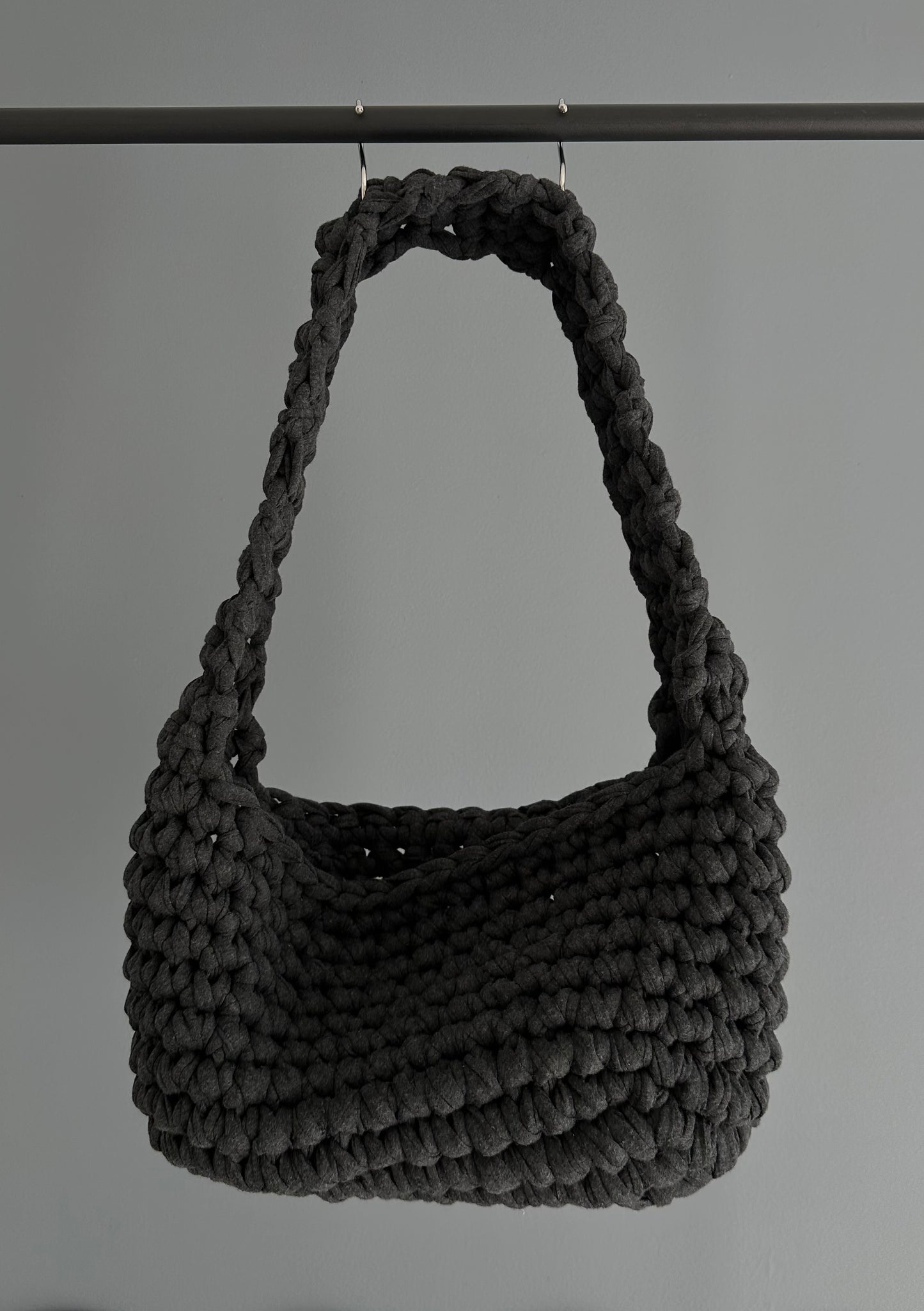 Sac en crochet gris
