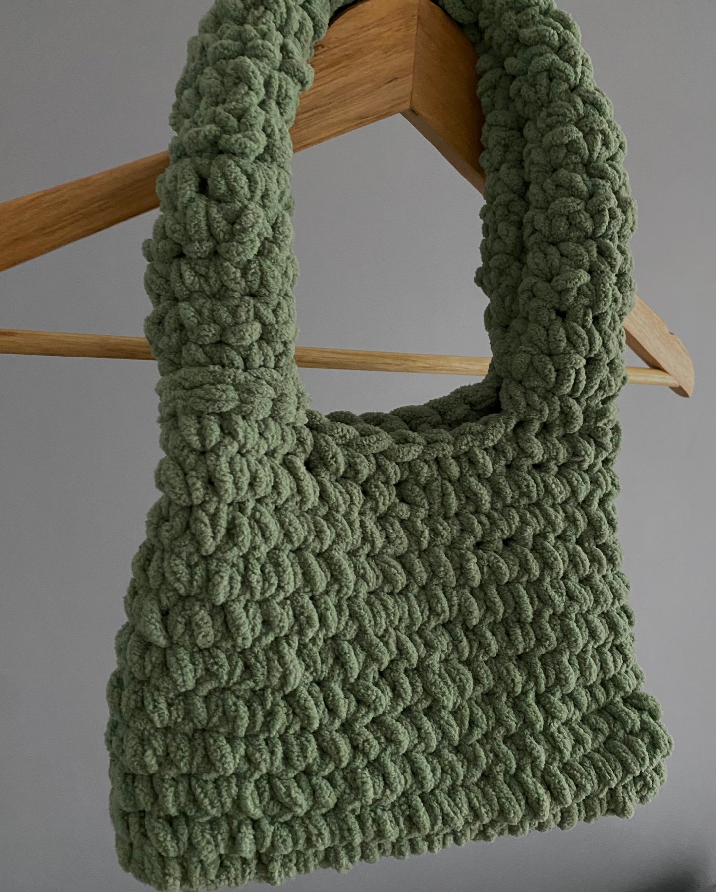 Sac en crochet vert pastel pilou pilou