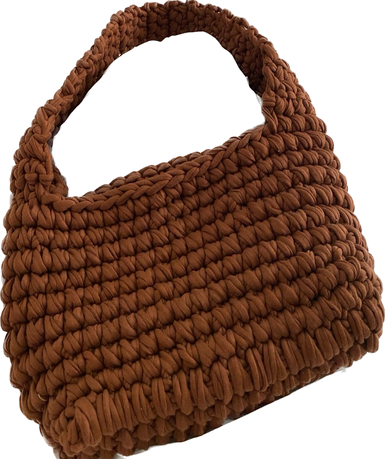 Sac en crochet marron