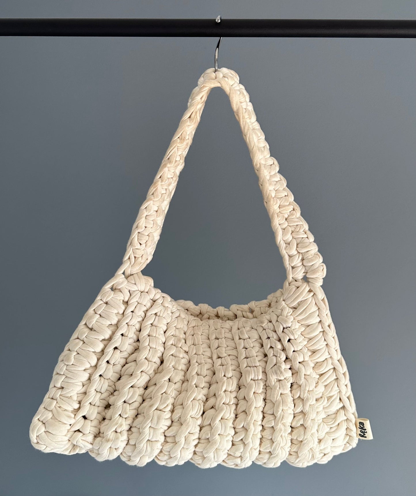 Sac en crochet dusk blanc cassé