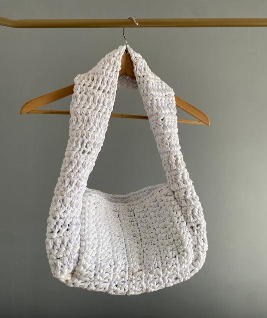 Sac en crochet blanc