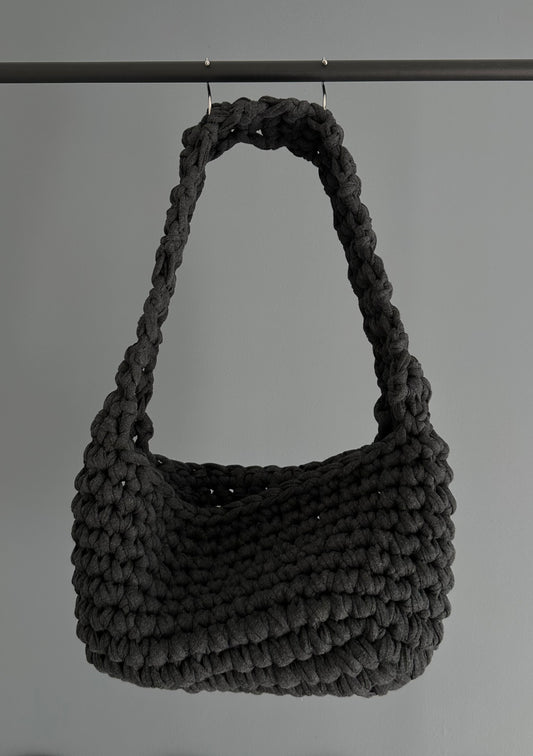 Sac en crochet gris