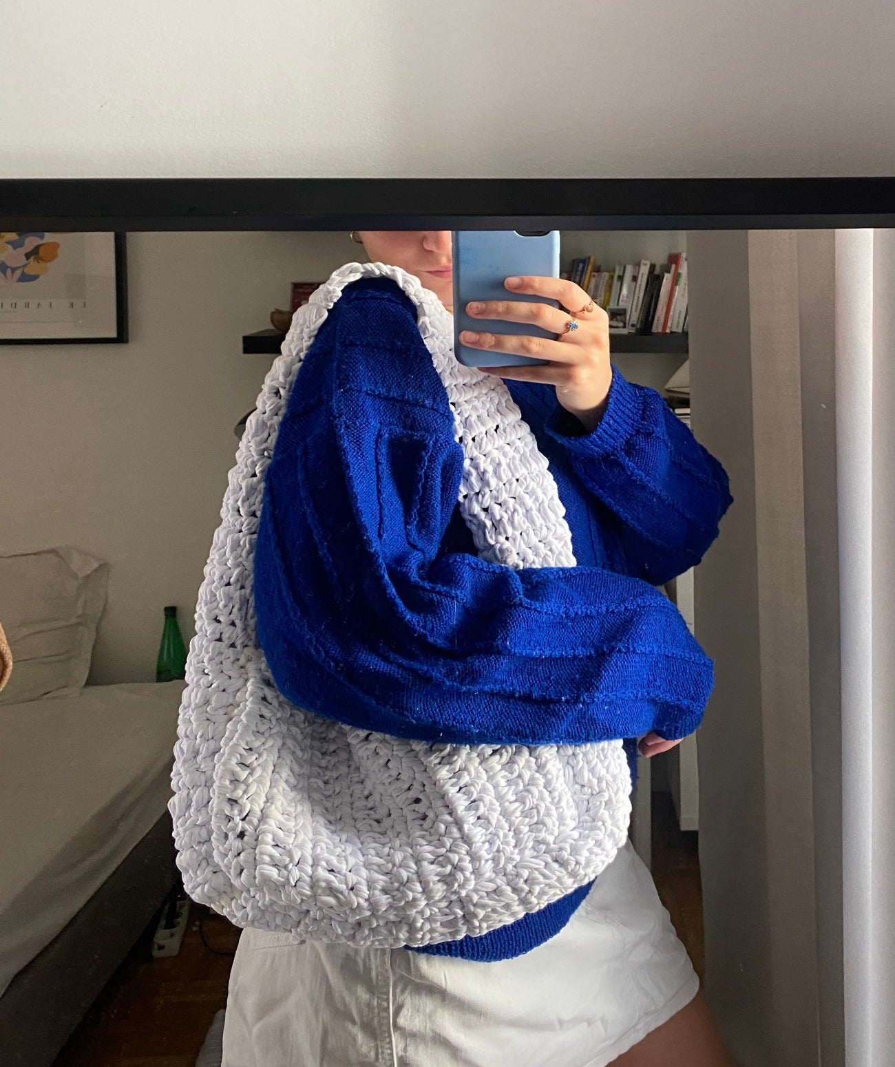 Sac en crochet blanc