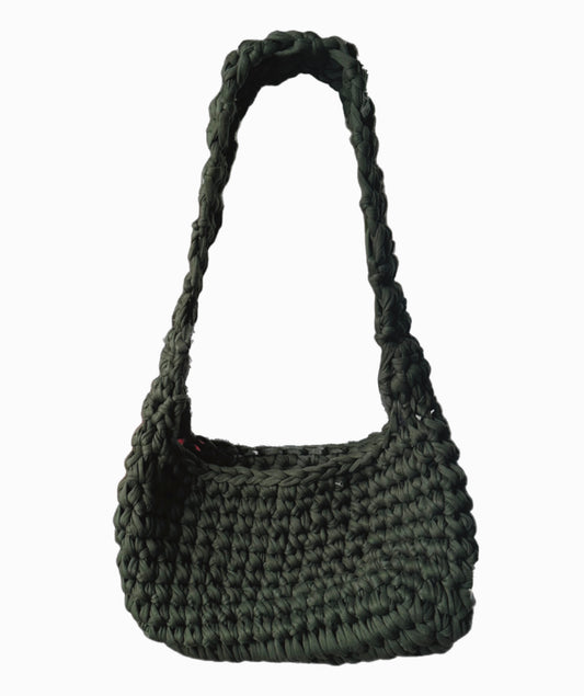 Sac en crochet kaki