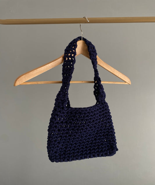 Sac à main bleu marine