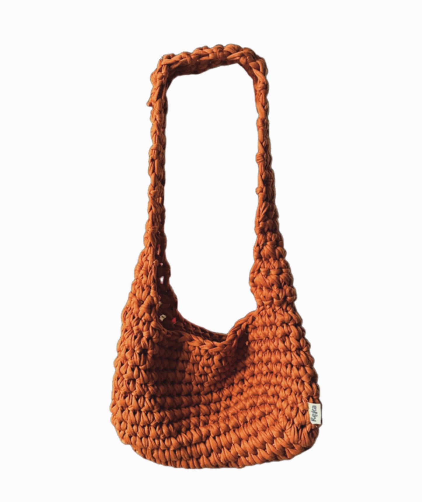 Sac en crochet couleur citrouille
