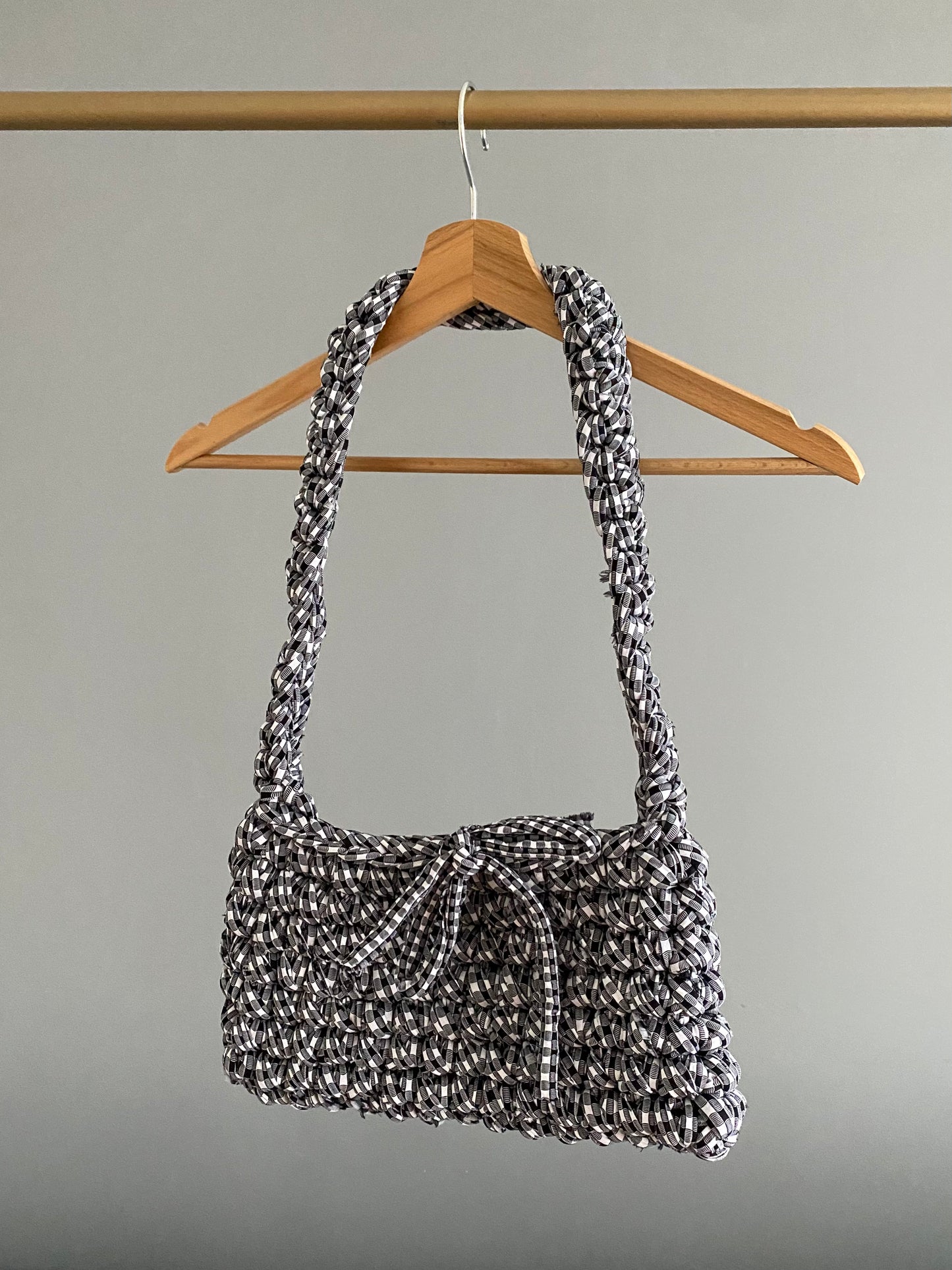 Sac à main motif vichy