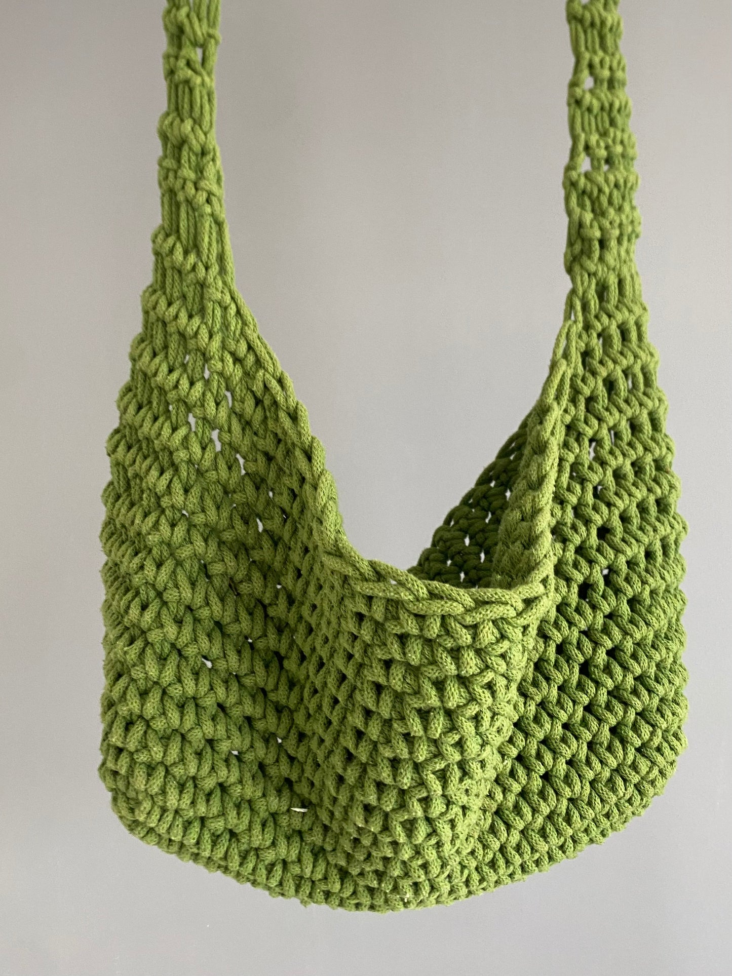 Sac en crochet vert