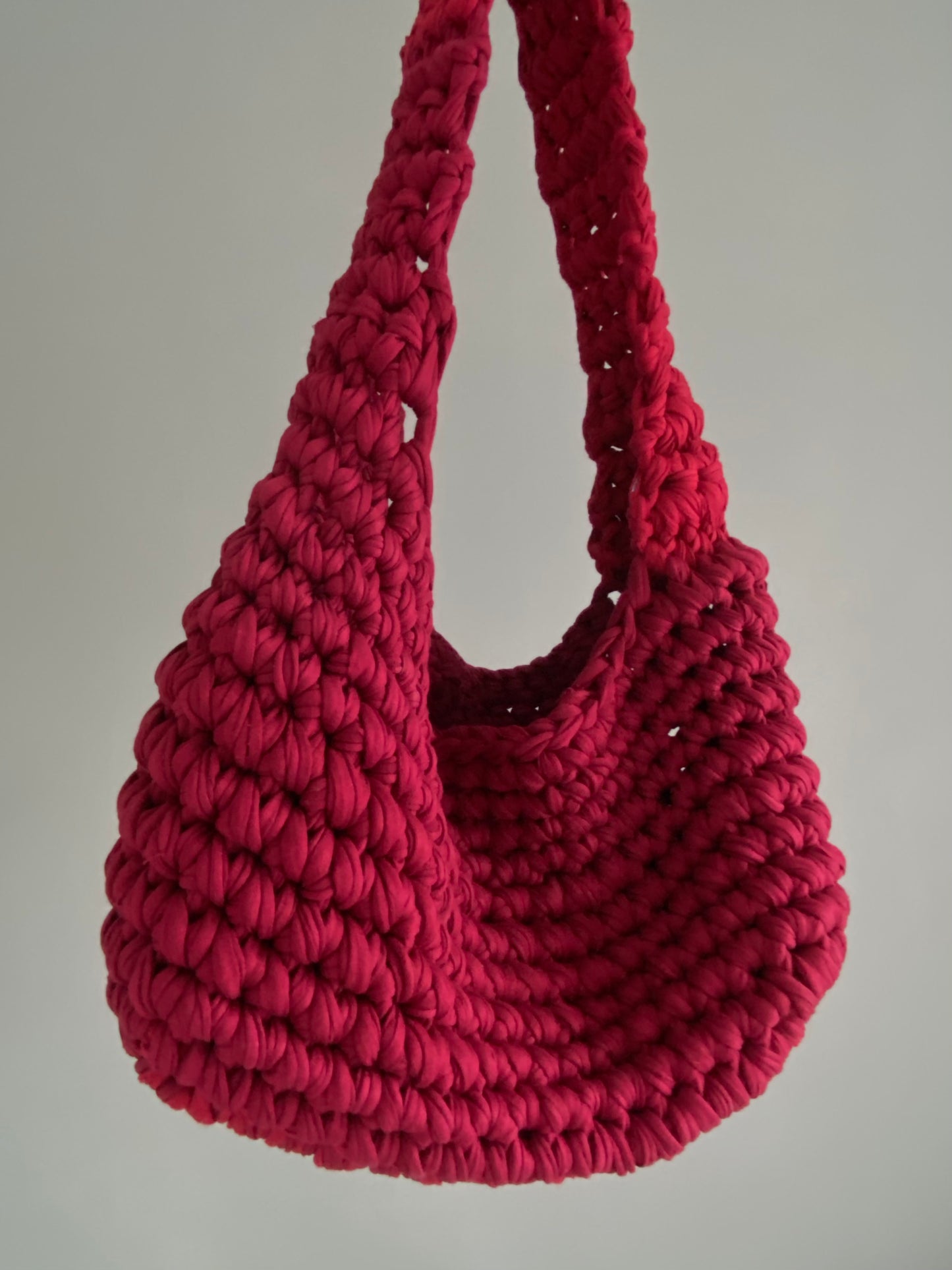 BIG sac en crochet bordeaux